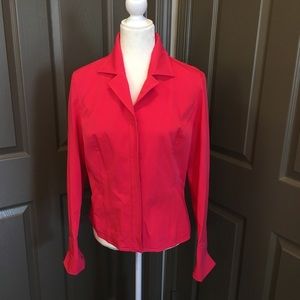 Randy Kemper Sz 10 Pink Full Zip Blazer Jacket Top